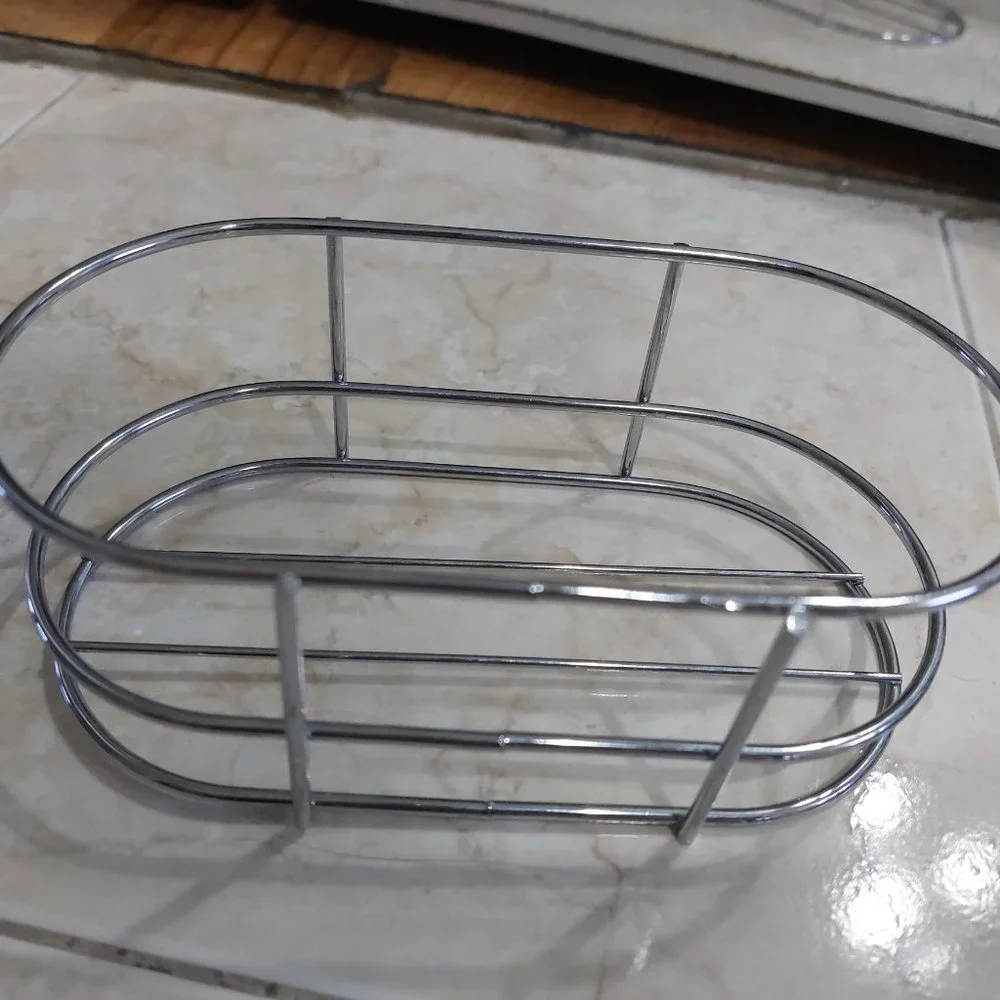 Rectangle Metal Baskets Shower or Sink Basket Suctions BUNDLE of 3